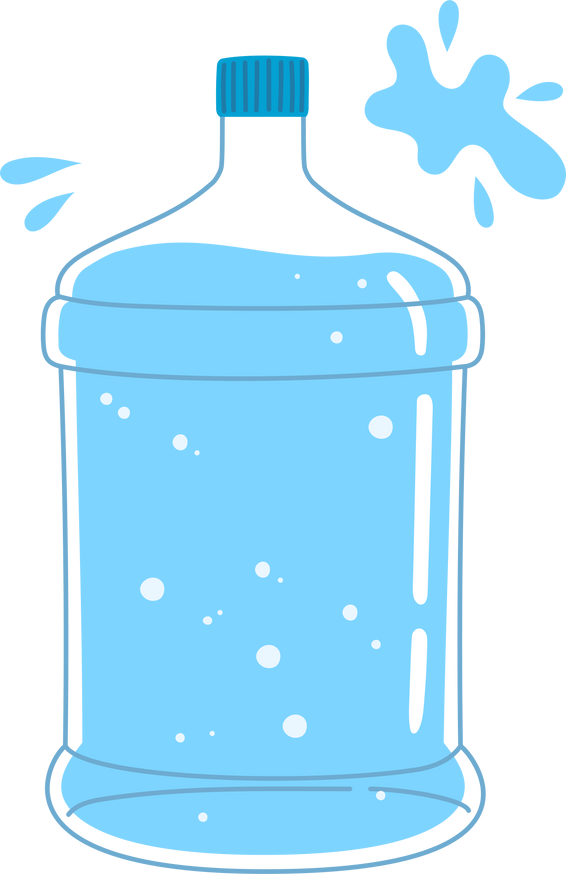 Water tank of bottle with refreshing aqua drink